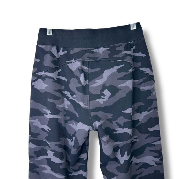 Athleta Triumph Black Camo Lux Fleece Tie-Waist Sweatpants Jogger Small - Picture 7 of 9